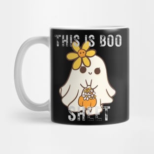 This Is Boo Sheet Ghost Retro Halloween Costume Mug